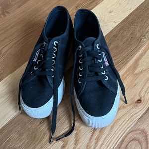 Superga Platform Tennis Shoes 39.5 Like New!